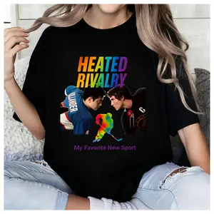 100%25 Cotton Valentines Shane Hollander and Ilya Rozanov Heated Rivalry T-Shirt, Game Changers LGBT Graphic Tee, Hockey Rivals Couple Shirts, Movie Book Fans Gift