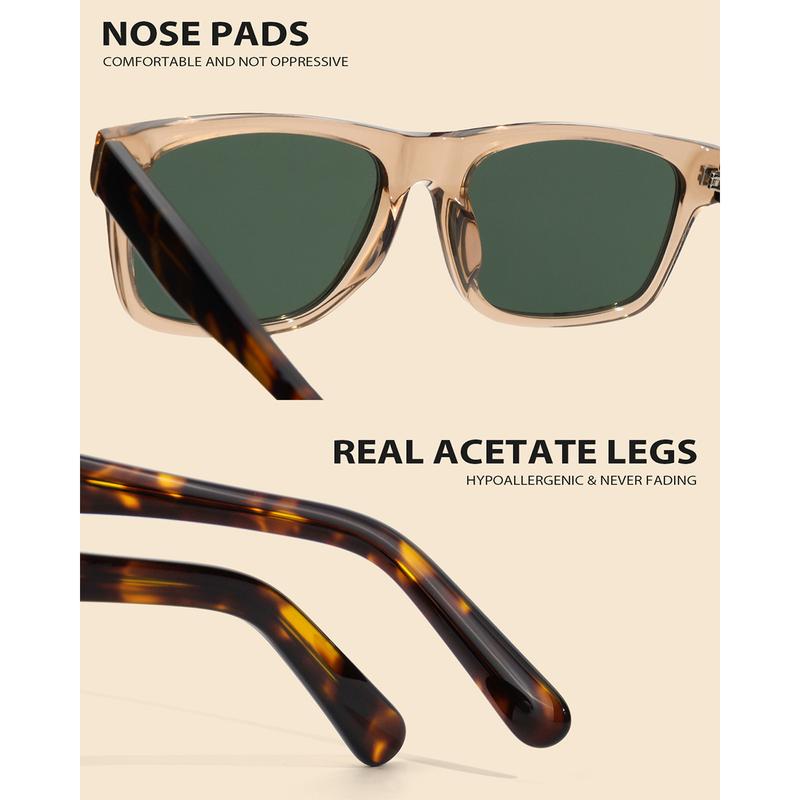 Men's polarized sunglasses with UV400 protection, modern square/rectangular style, suitable for driving and golf SA0013