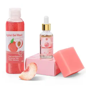 Feminine Wash & Oil & Soap Set for Women, Wash for Vaginee Ph Balance Remove Odor Moisturizing, 1 Fl.Oz Feminine Oil & 5.07 Fl.Oz Vaginee Gel 3.53 Oz Peach Soap