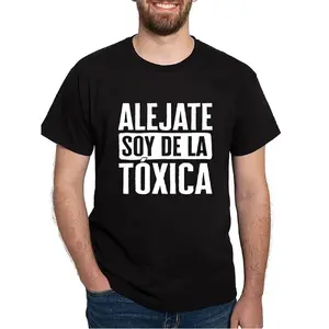 merch for men Men'S Funny Spanish Toxicity Warning Graphic T-Shirt - "Alejate Soy La Toxicá" Slogan, with Print, Retro Casual Round Neck Tee for Casual Attire & Social Gatherings Vintage Oversized