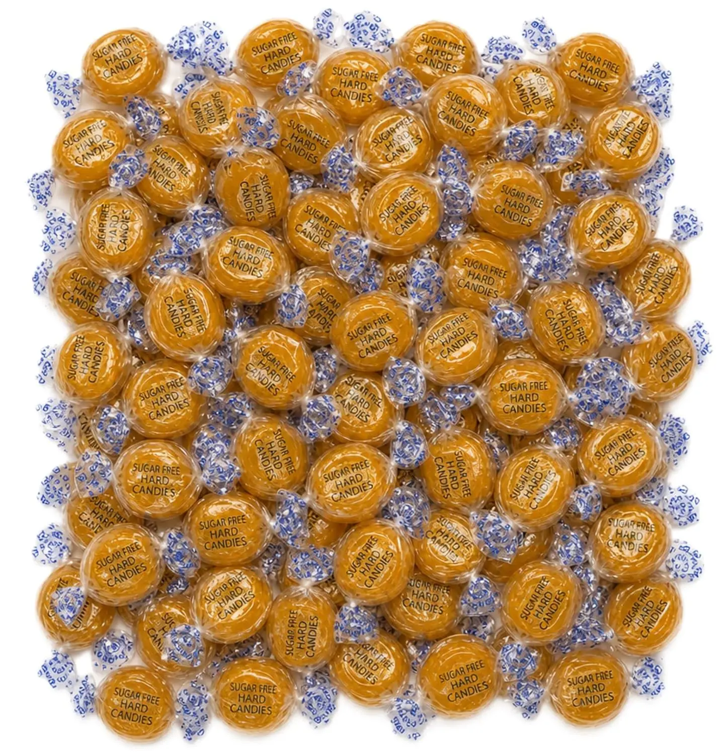 Sugar Free Butterscotch Hard Candy - 1 lb Bulk Bag, Individually Wrapped Golden Sweet Discs, Party Snacks, All Ages Treat, No Sugar Boiled & Hard Sweets, Guilt Free Desserts, Personal Indulgence, Convenient