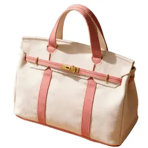 2026 Women Canvas Large Capacity Lightweight Tote Bag, Trendy Crossbody Shoulder Purse for Work, Travel & Daily Outfit