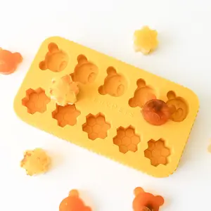 EmeryPets Bear + Honeycomb Mold I Make Frozen, Baked, Gummy Treats, or Make Cute Ice Pops For Yourself! 100% Food Grade Silicone One Hand Accessible