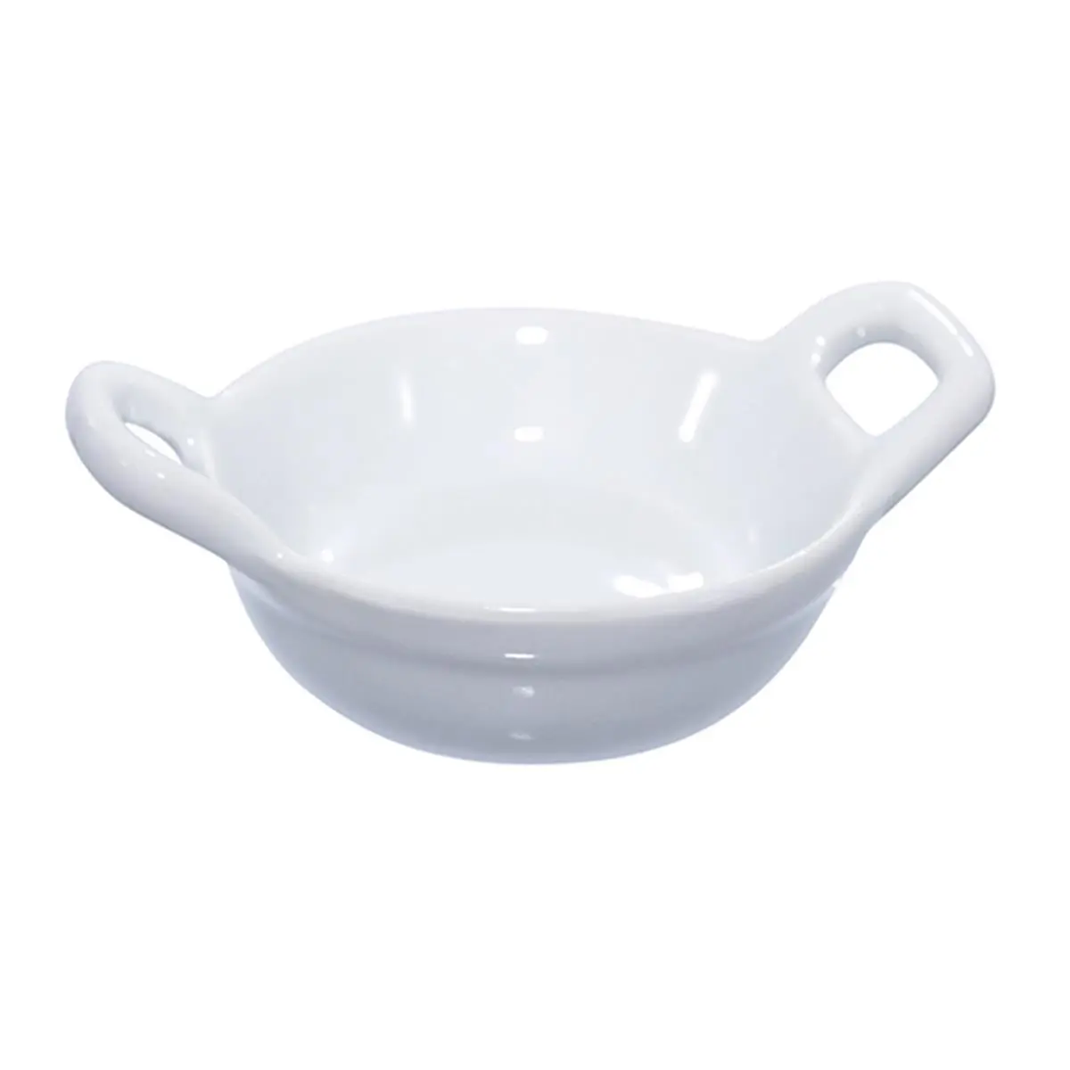 212 MAIN Round Porcelain Circular Bowl - 1 oz, 2.5 in Dia x 1 in, Reusable Oil-Resistant Mini Casserole Bakeware for Dip Serving, Crusty Bread Pairing, Kitchen Use (Recyclable)