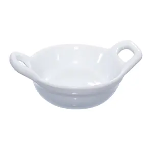 Packnwood  1 oz Mini Porcelain Casserole Dish - 2.5 Dia. x 1 in.