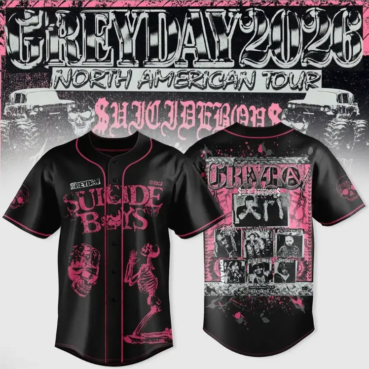 Full Print Vintage Suicideboy G59 Black Baseball Jersey Shirt, $uicideboy$ Greyday 2026 – North American Tour Baseball Jersey, Casual Baseball Jersey, Suicideboy Merch Shirt