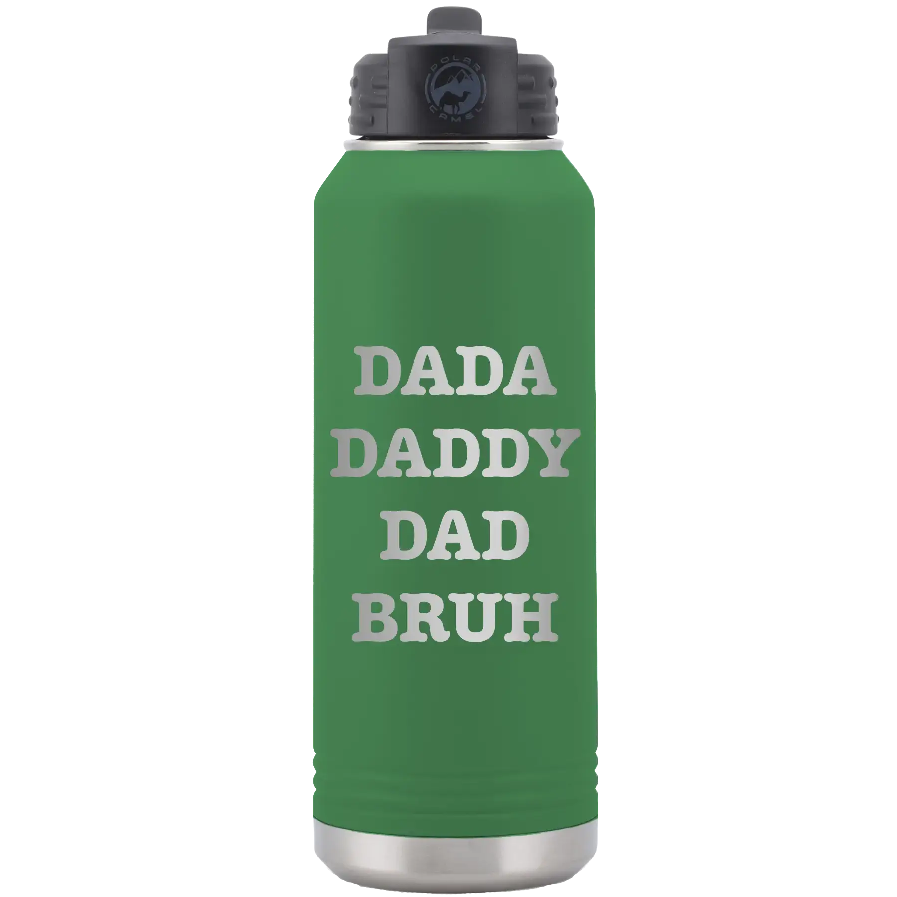 Personalized Bruh 32 oz Water Bottle - Green