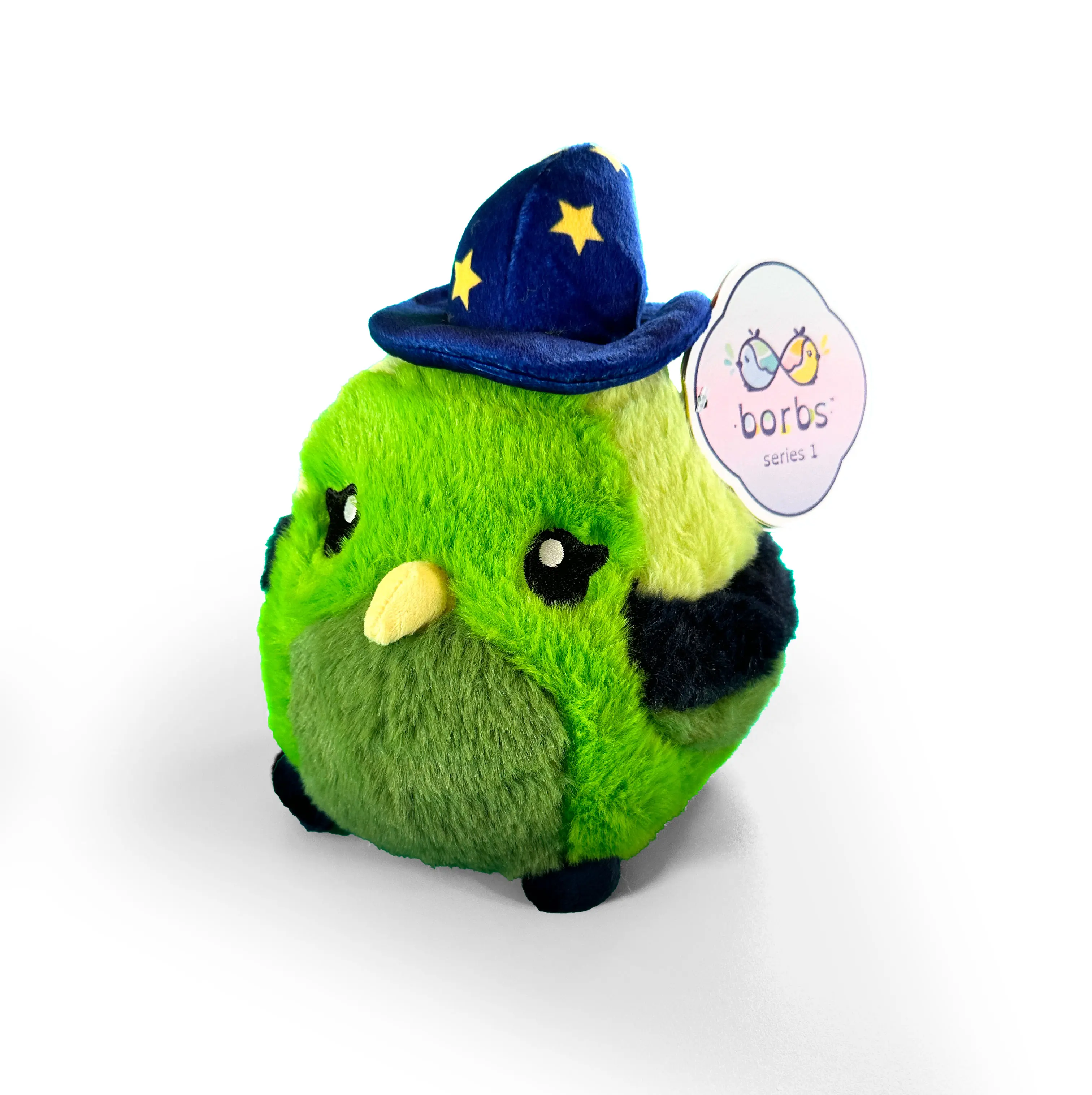 Witch Borb | 7" Lime Slime Conure Stuffed Animal, Super Soft!