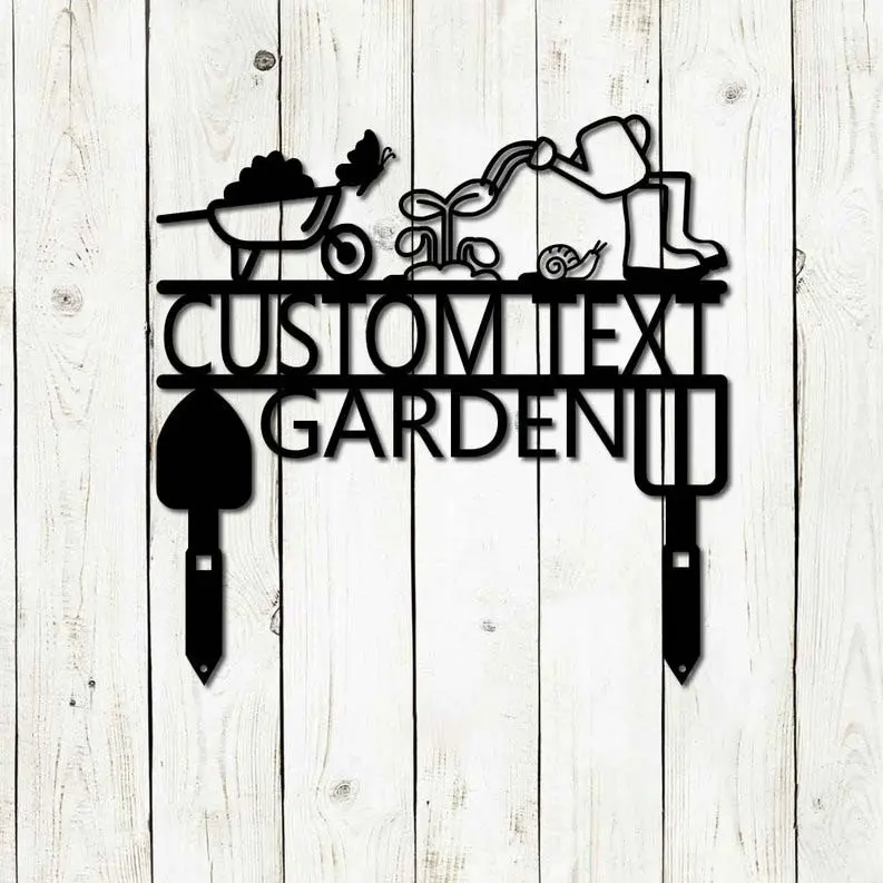 Custom Garden Sign, Personalized Garden Sign, Metal Yard Art, Mother’s Day, Metal Garden Sign