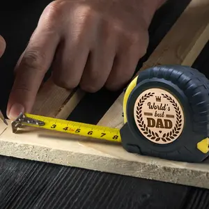 1PC Gift Steel Tape Measure - World's Best Dad - 10feet durable tape measure with locking function, perfect gift for Father's Day, Birthday and Christmas