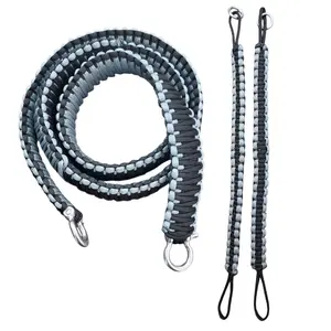 Black and Gray Paracord TOP and Bottom Strap combo for 19 quarts cooler