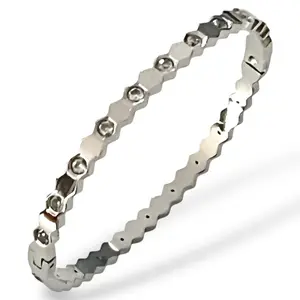 Hexa Glow Bangle Silver LM