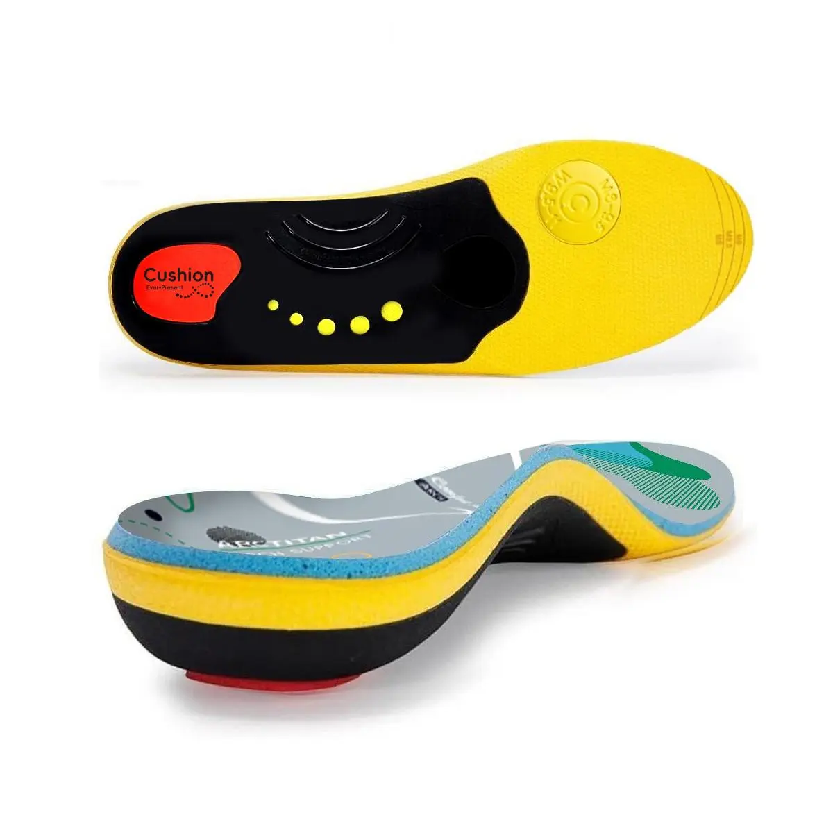 High Arch Support Orthotic Insoles For Men Women,Plantar Fasciitis Insoles,Work Boot Insoles For Standing All Day,Shock Absorbing Heavy Duty Support Relief Foot Pain,Orthotic Flat Feet,Heightening Insole,Chef,Food Service,Shoe Inserts,Sweat Footwear