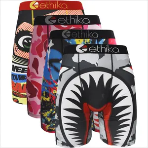 Men's 3-piece/4-piece boxer shorts available in sizes S-XXXL, breathable, sweat absorbing, elastic, comfortable, and sport shorts