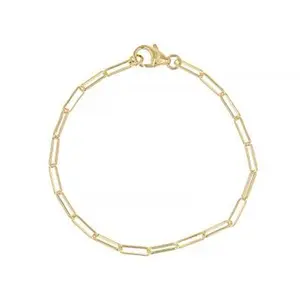 JTV 18k Yellow Gold Over Bronze Paperclip Bracelet