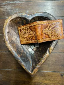 Western Linens - Tooled Leather Mens Wallets