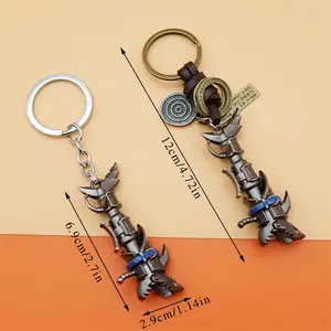 1pc Fashionable Zinc Alloy Men'S Keychain, Weapon Cannon Model Key Ring, Non-Woven Game-Themed Accessory, Ideal Gift for Fans and Christmas