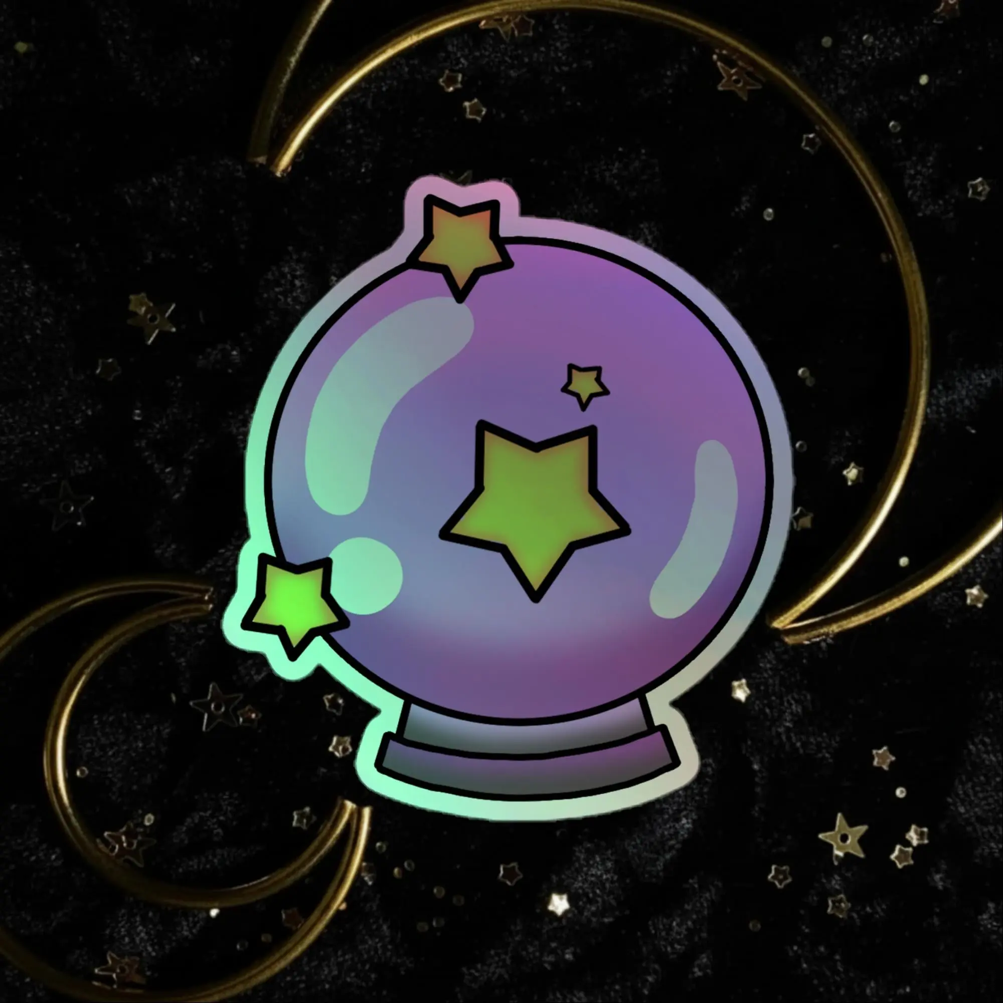 Crystal Ball Holographic stickers