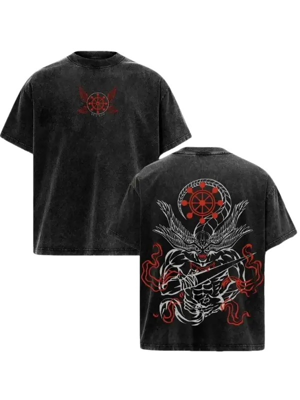 Jujutsu Kaisen The Culling Game Vintage Washed Oversized T-Shirt Collection – Itadori Yuji, Choso, Mahoraga, Mahito Graphic Tees Acid Wash Soft Cotton Anime Streetwear Apparel, Casual Unisex Top, Gift for JJK Fans