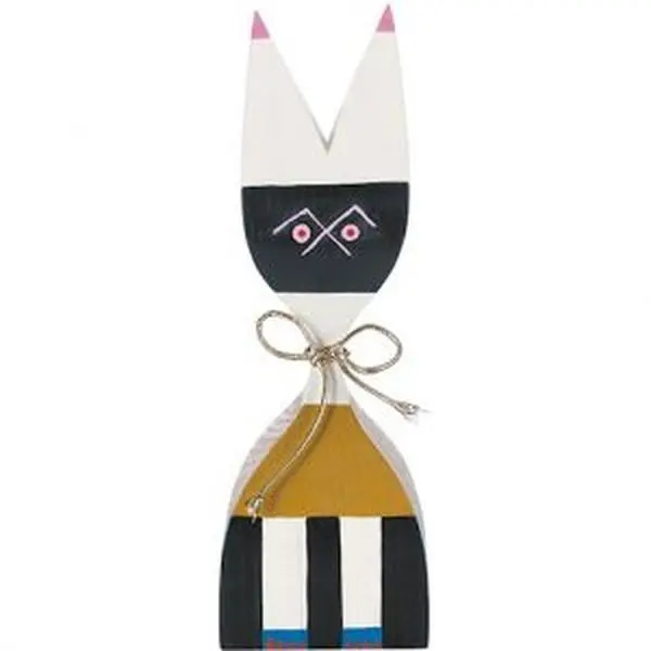 Alexander Girard-Designed 9 Wooden Doll, Hand-Painted Decorative Wooden Figurine for Home Decor (Part of a Collectible Home Supplies Statue & Doll Ornament Set)