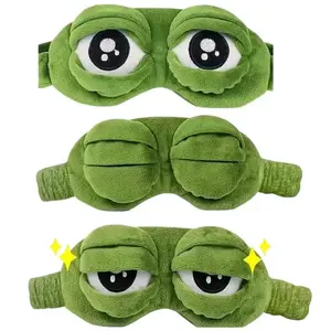 3D Stereo Frog Eye Mask, ultra soft and skin-friendly with hypoallergenic design, adjustable strap portable eyeshade, excellent light blocking effect, fun and novelty party props, perfect for gatherings, cosplay and holiday gifts
