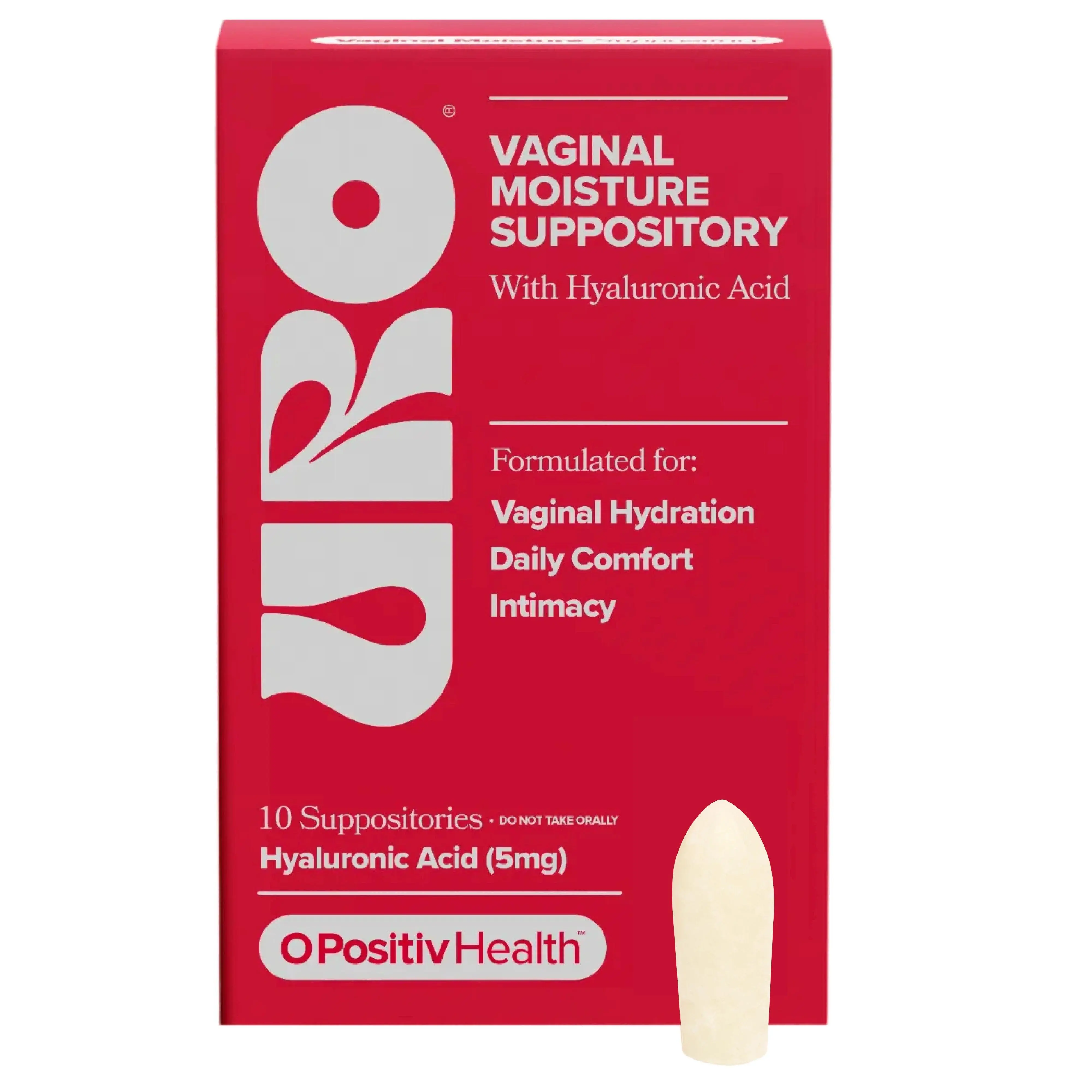 URO Vaginal Moisture Suppositories (10 count) with Hyaluronic Acid for Hydration & Dryness Relief URO Vaginal Moisture Suppositories (10 count) with Hyaluronic Acid for Hydration & Dryness Relief