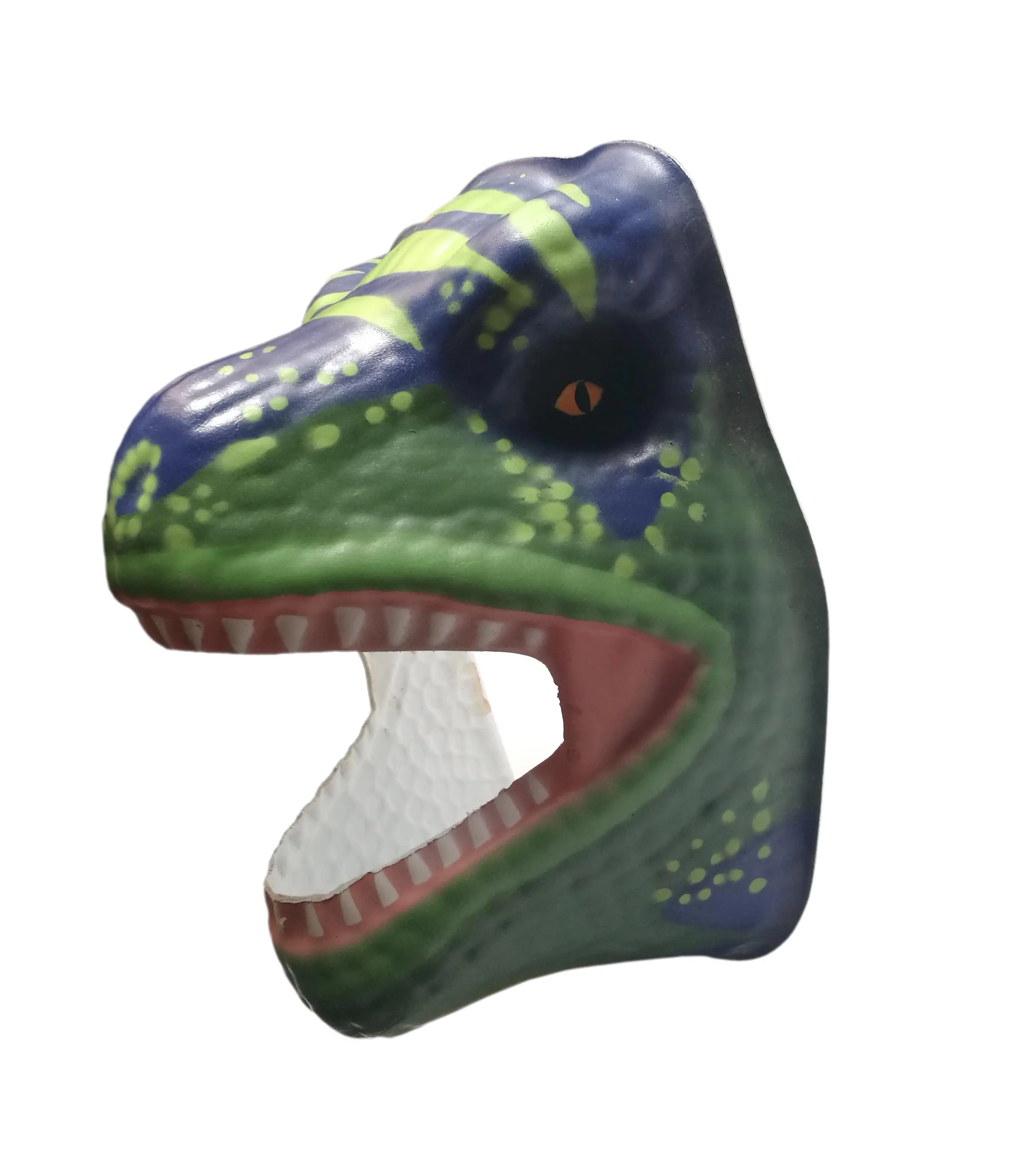 FixtureDisplays® Used Dinosaur PVC Mask Costume Accessory Child KidsAdult Jungle Animal Holloween 18506-NF