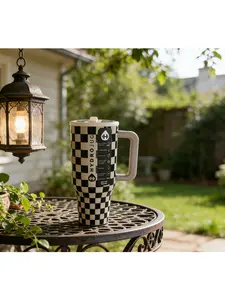HYDROJUG 40oz Drinkware Flask Iconic Checkered Design Never Thirsty Again Reusable Portable Durable Mug Tumbler Bottles Water Bottles