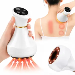 Electric Cupping Massager, Cordless Vacuum Suction Gua Sha Tool, LED Light Heating Scraping Tool, Handheld Personal Care Appliance for Adults
