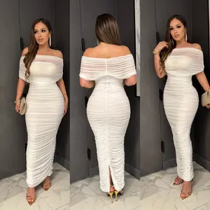 🎀Johanna maxi dress Casual Fabric Mesh Polyester Soft Womenswear Summer Basic Minimalist Shortsleeve