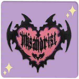 Embroidered Patch- Misandrist Black metal