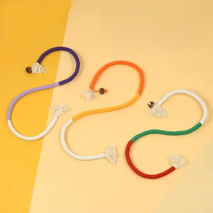 safe teeth cleaning toy Colorful Cotton Rope Cat Toy – Interactive Chewing and Teething Rope for Cats, Durable Pet Training Toy for Biting