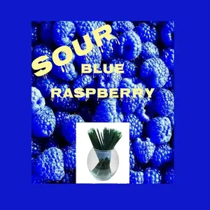 Sour Blue Raspberry – Flavor Infused, 100% Natural, Raw & Unfiltered Honey Sticks (Sour Blue Raspberry)