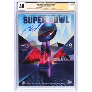 Tom Brady New England Patriots Autographed February 3, 2019 Super Bowl LIII CGC Authenticated Program - Fanatics Authentic Certified