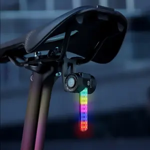 PB-400 Smart Bike Tail Light with Brake Sensor, USB-C Rechargeable, IPX4 Waterproof, 9 RGB Modes & Gear Memory, COB Ultra-Bright LED Cycling Rear Light for Road & Mountain Bikes