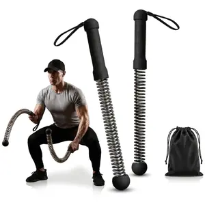 Ropeless Battle Ropes, 2 Pcs Weighted Cordless Workout Ropes with Non-Slip Handles, Training Ropes for Home Gym,  Strength & Full Body Workout, with Carry Bag & Cooling Towel