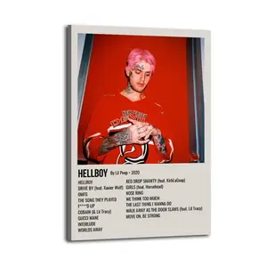 Hellboy by Lil Peep Canvas Aesthetic For The Bedroom Wall Sitting Room Dormitory Wall Office Wall Poster Decorative Painting Canvas Wall