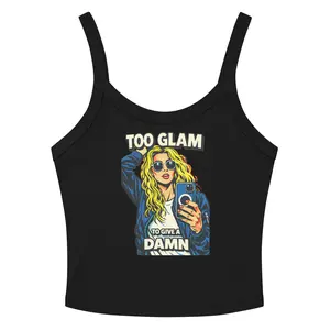 Too Glam To Give a Damn - Women’s micro-rib tank top