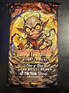 Wild Card "Mammoth" Jumbo 1/1 Haunted Hits 2025 Multi Sports Tiktok Shop Exclusive