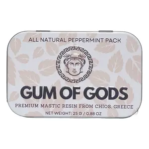 Gum of Gods - Peppermint Pack 25 grams of Chios Mastic Resin with natural peppermint flavoring and stevia
