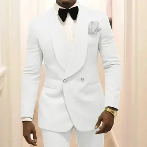 Men's tailored suits 2-piece set - wedding groom host casual suit set - elegant banquet dress(jacket+pants)