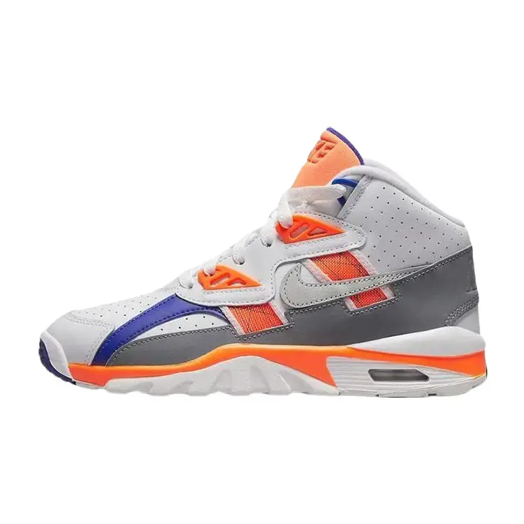 NIKE Youth/Women's Air Trainer SC High GS 'Auburn' 2022 Retro Athletic Training Closed Sports Shoes - School Sneakers, Foot Wear