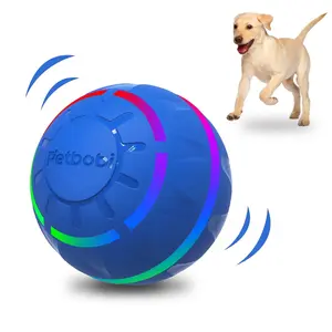 Petbobi Interactive Toy Dog Ball - Active Rolling Ball with Flashing LED Light, USB Rechargeable, Blue Oakzip Ball Toy for Medium or Large Dogs edible kitten