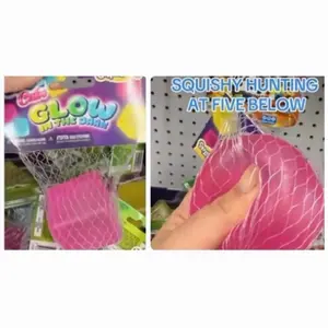 FUN ORB Squishy GLOW in the DARK CUBE Squishy Toy Squish  SUGAR WATER Stress Curiosities Cool Cubes - Glowing -Slow Rising Squishy Fidget Toys -