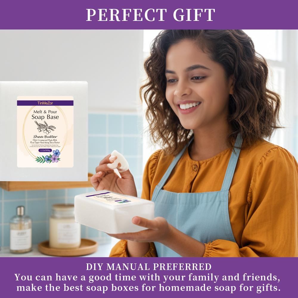 Shea Butter Soap Base Natural Soap Base for Soap Making Organic - 2 lb - Easy to Melt and Pour - Moisturizing - DIY Handmade Soap