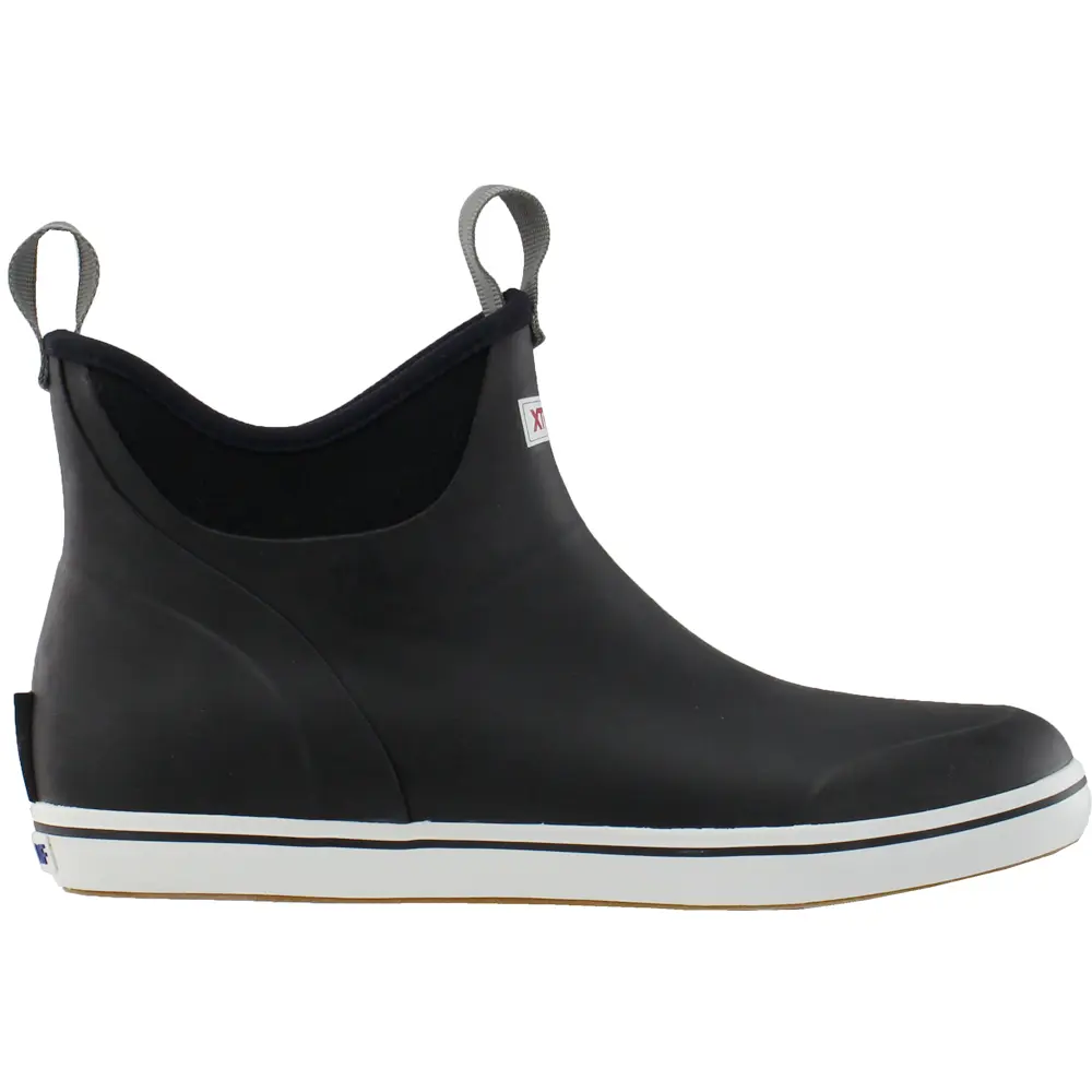 Xtratuf Mens Ankle Deck Round Toe Pull On Casual Boots Ankle - Black