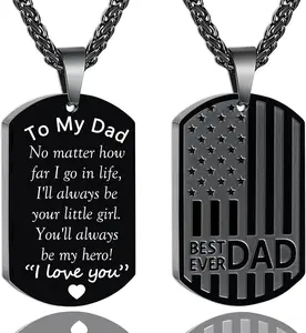 Fathers Day Gifts From Daughter Son Necklace Best Dad Gifts Father's Day Jewelry Birthday Thanksgiving Christmas Valentines Gift Ideas for Him Men Dads Grandpa Husband