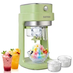 SUSTEAS 3-Mode Ice Shaver - Snow Cone/Slushie/Granular Ice in Seconds! Push-Button Ease | Fast & Quiet Operation