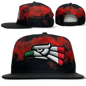 Hecho en Mexico Eagle Snapback Cap, 3D Embroidery, Flat Brim