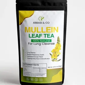 Natural Mullein Leaf Tea , Lung Detox tea , Herbal tea bags with mullein leaf extract, ginseng, elderberry, ginger , chrysanthemum lily and thyme for lung cleanse, congestion relief, mucus detox . Helps clear sinus and lungs kidney natural blend natural h